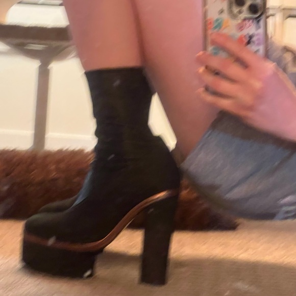 Acne Studios Black Platform Boots size 38 - Picture 6 of 7